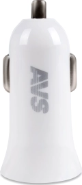 Автомобильное зарядное устройство AVS UC-522 White - 2 порта USB, выходной ток 2.4 А, цвет белый, выходное напряжение 5 В, напряжение питания 12-24В