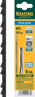Полотна для лобзика KRAFTOOL Pro Cut, 130 мм, 6 шт