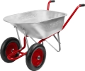 Садово-строительная тачка ЗУБР Т-21, 90 л, 180 кг, двухколесная, пневматические колеса