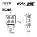   MTF LIGHT BC20S -  MAXIMUM BLACK 12-36V, 20W, 2000lm, ECE R10, , .