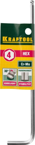 Длинный имбусовый ключ KRAFTOOL Hex 4