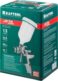 Пневматический краскопульт с верхним бачком KRAFTOOL JETA 4000, HVLP, 1.3 мм