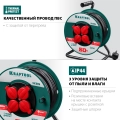 Силовой удлинитель на катушке KRAFTOOL P-315, ПВС, 3 x 1.5 мм2, 50 м, 3500 Вт, IP44
