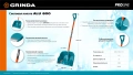 PROLine GRINDA Alu-600, ширина 590 мм, пластиковая с алюминиевым черенком, V-ручка, снеговая лопата