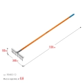 PROLine GRINDA PS-12 FIBER, 380 х 100 х 1530 мм, 12 витых зубцов, нержавеющая сталь, фибергласовый черенок, садовые грабли