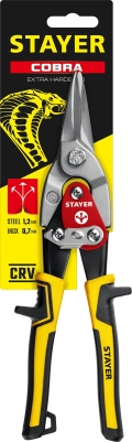 Прямые ножницы по металлу STAYER Cobra, 250 мм