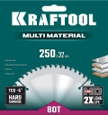 Пильный диск по алюминию KRAFTOOL Multi Material, 250 х 32 мм, 80Т