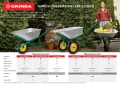 Садовая тачка GRINDA GB-2, 80 л, 120 кг, двухколесная, оцинкованная сталь