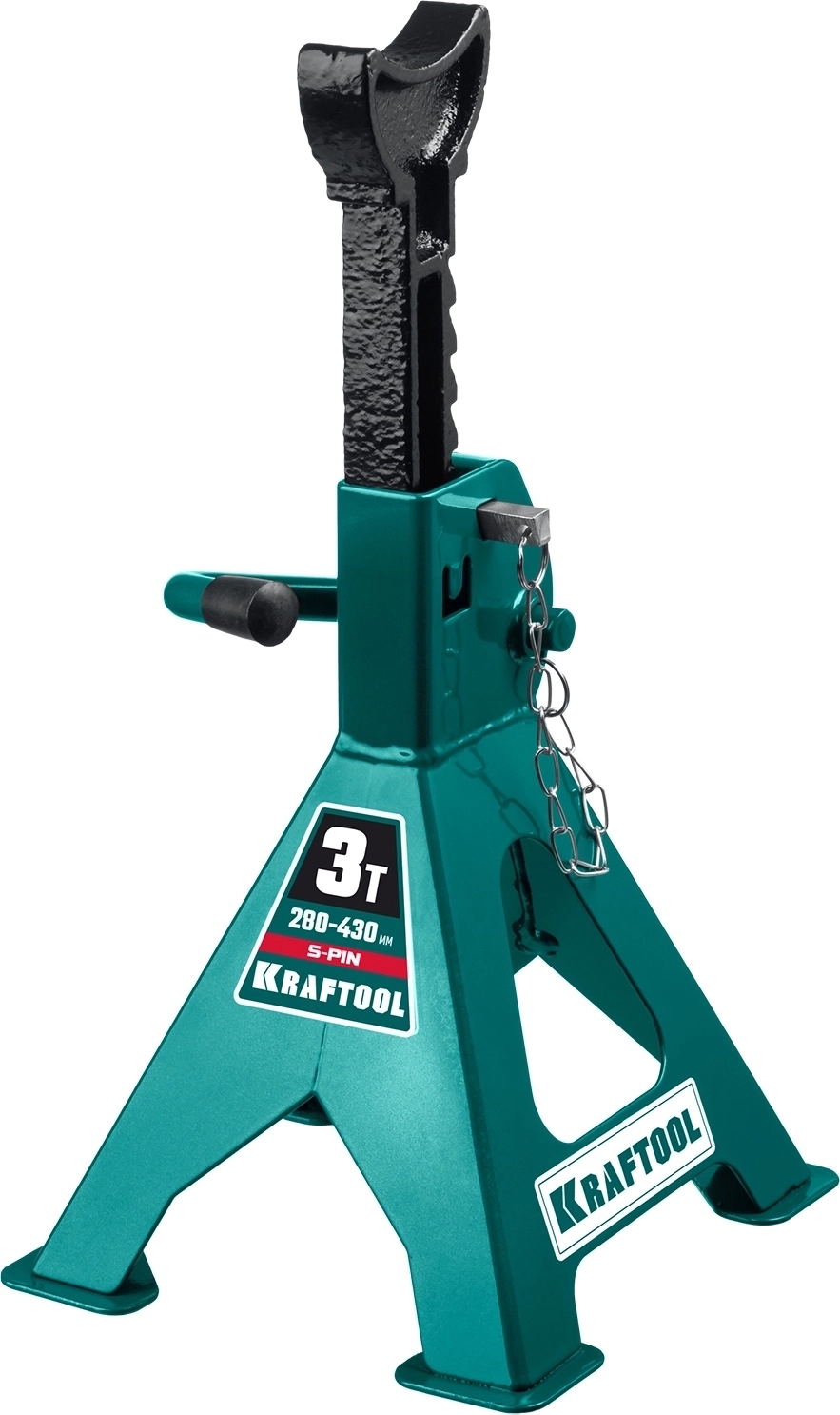 Усиленная страховочная подставка со штифтом KRAFTOOL S-PIN, 3 т, 280 - 430 мм