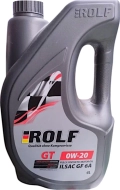 Масло моторное ROLF GT 0W20 ILSAC GF-6A API SP ПЛАСТИК 4л