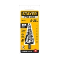 Сверло ступенчатое STAYER Pro-Max 6-38мм, 12 ступеней, винтовая спираль