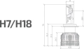 Светодиодные лампы MTF Light серия CYBER LIGHT PRO, H7/H18 (CP07K6), 12V, 65W, 6500lm, 6000K, кулер, комплект.