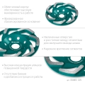 INDUSTRIAL KRAFTOOL Boomerang d 125 мм, сегментная алмазная чашка