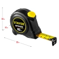 Рулетка с автостопом STAYER AutoLock, 10 м х 25 мм