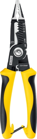 Professional STAYER XM-21, резка d 14мм, зачистка 0.75 – 25 мм2, кримпер 2.5 мм2, плоскогубцы 210 мм, электромонтажные клещи
