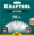 Пильный диск по дереву KRAFTOOL Optima, 235 х 30 мм, 36Т