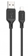 Кабель USB - Lightning (для iPhone) 2,4А HOCO X90 черный 1м (00176)