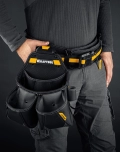 Поясная сумка KRAFTOOL KP-15 с быстросъёмным креплением FastClip, 15 карманов и петель, 350 х 320 мм