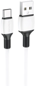 Кабель USB - TypeC (для Android) BOROFONE BX84 3А белый 1м (00041)