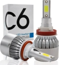 Лампа LED H11 C6-H11 12V 36W 3800LM 6000K с вентилятором белая коробка TORINO 14180