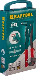 Литой заклепочник в кейсе KRAFTOOL X-3, 2.4 - 4.8 мм