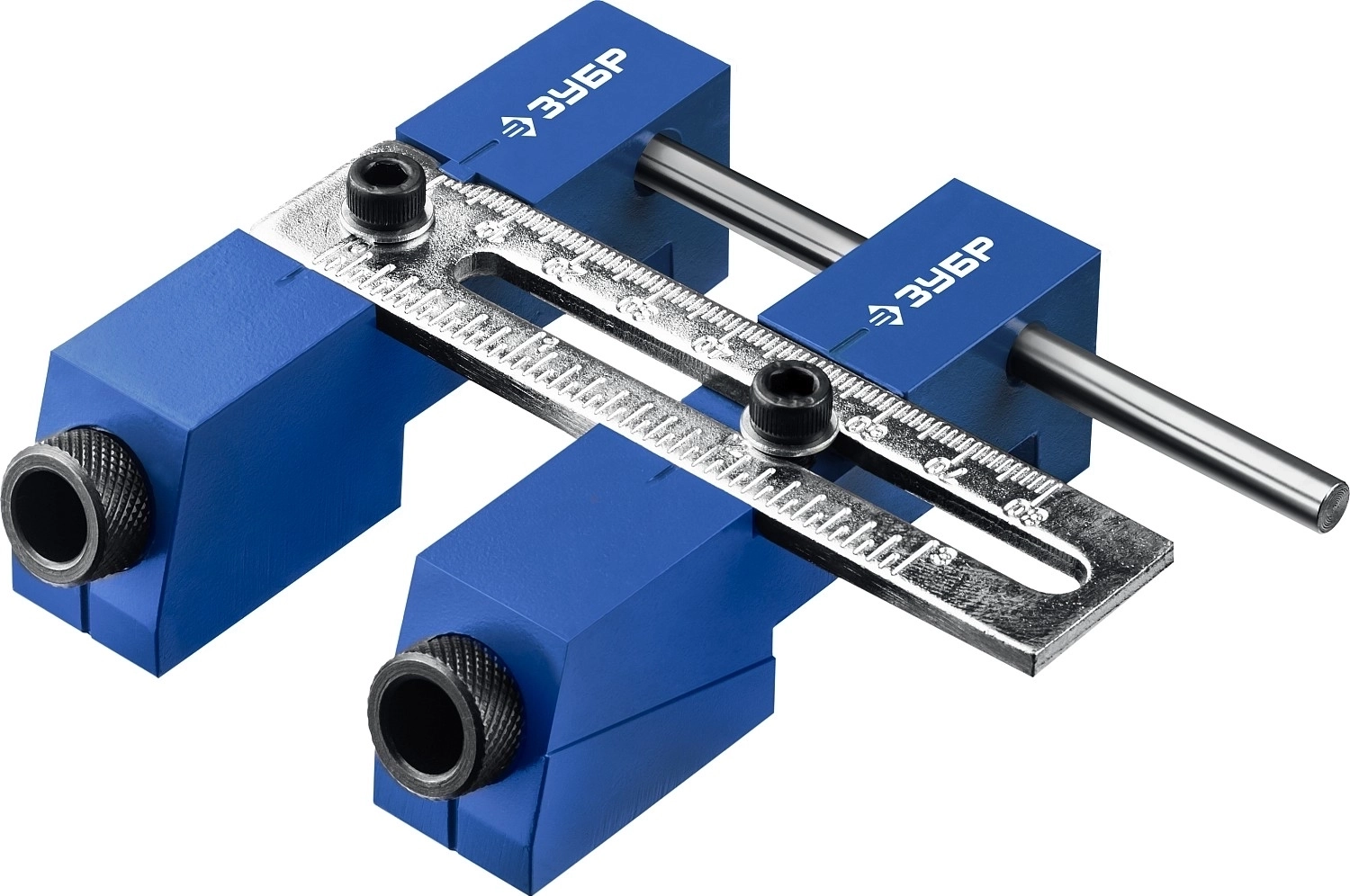 Регулируемый кондуктор для глухих отверстий ЗУБР два отверстия