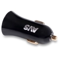 Автомобильное зарядное устройство AVS UC-522 Black Edition - 2 порта USB, выходной ток 2.4 А, цвет черный, выходное напряжение 5 В, напряжение питания 12-24В
