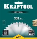 Пильный диск по дереву KRAFTOOL Optima, 300 х 32 мм, 48Т