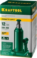 Бутылочный гидравлический домкрат KRAFTOOL KRAFT-LIFT, 12 т, 230 - 460 мм