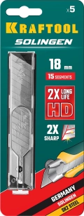 Сегментированные лезвия KRAFTOOL 18 мм, 5 шт