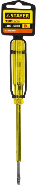Электрический пробник STAYER TOPElectro, 100 - 500 В, 190 мм