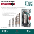 Набор сверл по металлу для винтовёртов и шуруповертов IMPACT READY KRAFTOOL НЕХ-1/4″, 10 шт