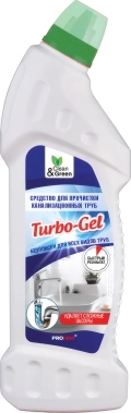 Средство для мытья и чистки сантехники Clean&Green Turbo-Gel CG8073 750мл - кислотное