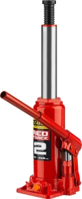 Professional STAYER RED FORCE, 2 т, 181 - 345 мм, бутылочный гидравлический домкрат