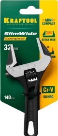 Разводной ключ KRAFTOOL SlimWide Compact, 140/33 мм