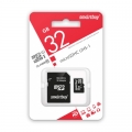   MicroSD 32GB Smart Buy Class 10 UHS-I +SD 