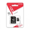   MicroSD 8GB Smart Buy Class 10 +SD 