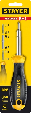 Комбинированная отвертка STAYER HERCULES 6-in-1