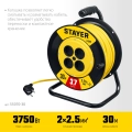 Силовой удлинитель на катушке STAYER S-225, ПВС, 2 х 2.5 мм2, 30 м, 3750 Вт