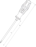 Отвертка крестовая ударная PHILLIPS PH2x200 мм THORVIK SDPG220