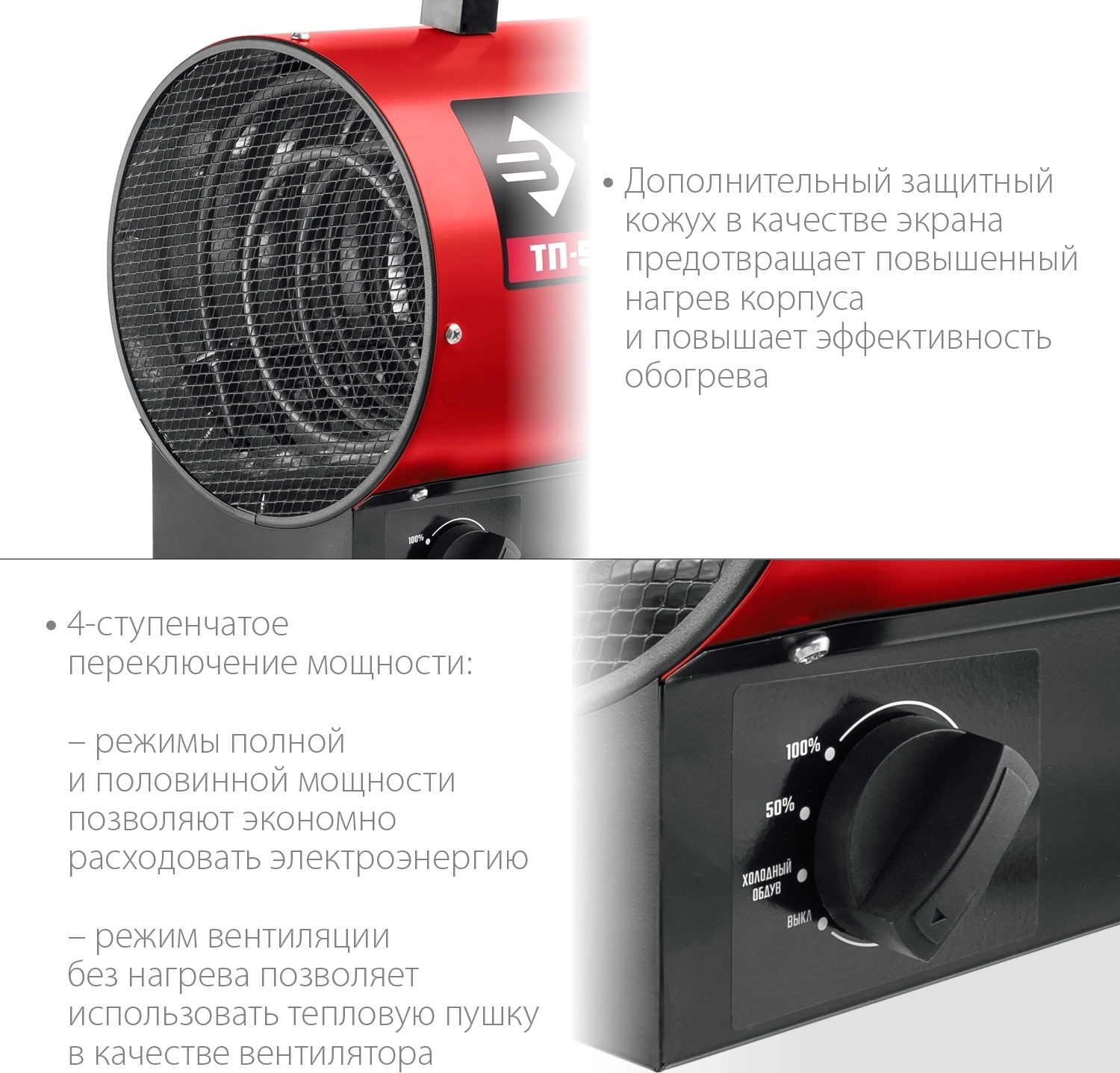 Электрическая тепловая пушка ЗУБР 5 кВт