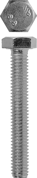 Болт ЗУБР DIN 933, кл. пр. 5.8, M12 х 70 мм, цинк, 2 шт