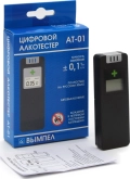 Алкотестер электрохимический Вымпел АТ-01 - ЖК-дисплей, звуковое оповещением, питание от двух элементов типа ААА