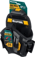Кобура для шуруповерта KRAFTOOL KH-17 большая, с быстросъёмным креплением, FastClip, 17 карманов и петель