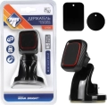 Держатель для телефона магнитный на панель Nova Bright 47904 (квадрат, глянцевый) черный