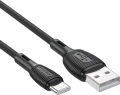 Кабель USB - TypeC (для Android) BOROFONE BX86 3А черный 1м (00026)