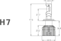 Светодиодные лампы MTF Light, RETROFIT LED, H7/H18, 30W, 2750lm, 3500K, кулер, к-кт.