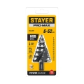 Сверло ступенчатое STAYER Pro-Max 6-52мм, 12 ступеней, винтовая спираль