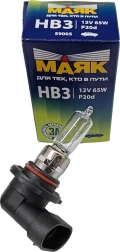 Лампа HB3 12V 65W P20d МАЯК МаякАвто 59005