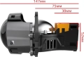 Комплект светодиодных линз NTS Auto BI-LED Atix 3 дюйма 12V 6300K (2 шт)